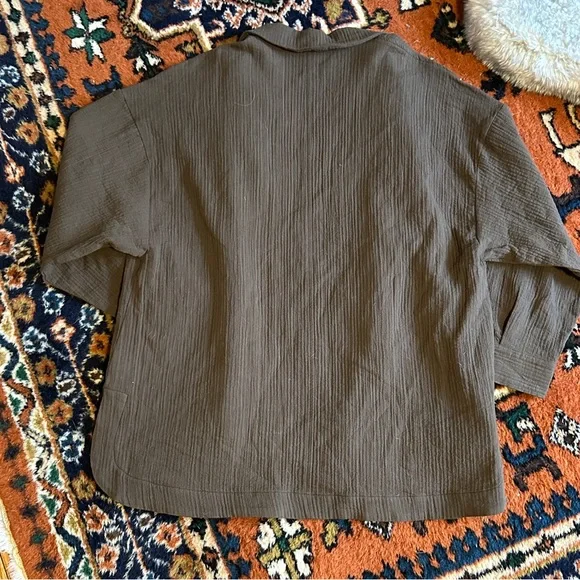 Grade & Gather Brown Button Down - Picture 3 of 5